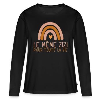 EVJF Future Mariée Humour Zizi Bride Team Mariée - T-shirt manches longues Premium bio Femme - noir - Devant - Julia (174cm)