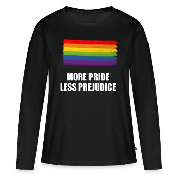 More Pride Less Prejudice LGBTQ - Women's Premium Organic Long Sleeve Shirt - black - Front - Julia (174cm)