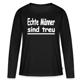 Männer - Frauen Premium Bio Langarmshirt - Schwarz - Vorne - Julia (174cm)