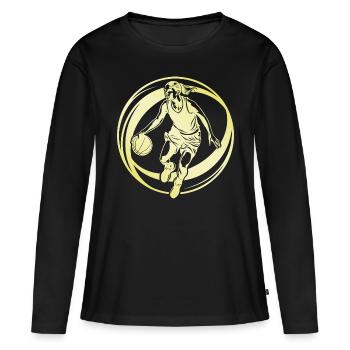 Basketteur Basketteur Basketteur Femme - T-shirt manches longues Premium bio Femme - noir - Devant - Julia (174cm)