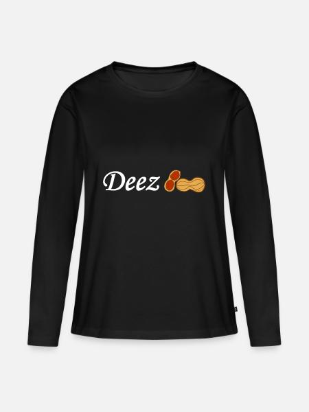 Deez Nuts - Frauen Premium Bio Langarmshirt - Schwarz