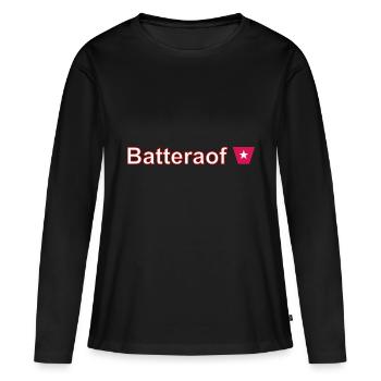 Batteraof W - Frauen Premium Bio Langarmshirt - Schwarz - Vorne - Julia (174cm)
