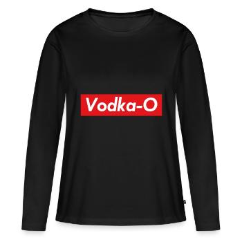 Vodka O - Frauen Premium Bio Langarmshirt - Schwarz - Vorne - Julia (174cm)
