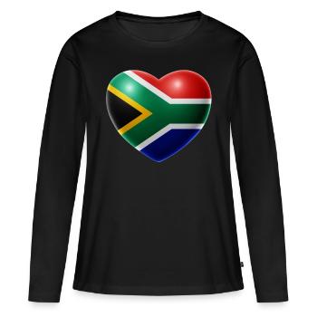 Coeur (Afrique du Sud / Afrique du Sud) - T-shirt manches longues Premium bio Femme - noir - Devant - Julia (174cm)