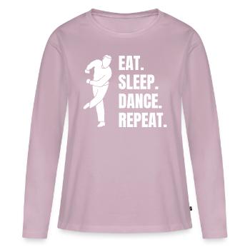 Tänzer Tanzlehrer Geschenk Tanzen Tanzsport Hobby - Frauen Premium Bio Langarmshirt - Altrosa - Vorne - Julia (174cm)