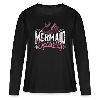 Sirène Sécurité Enterrement de vie de jeune fille JGA - T-shirt manches longues Premium bio Femme - noir - Devant - Julia (174cm)