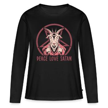 Cadeaux de satanisme | Satanistes Satanistes Satanistes - T-shirt manches longues Premium bio Femme - noir - Devant - Julia (174cm)