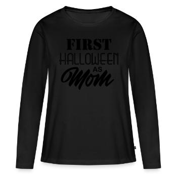Premier Halloween en tant que maman – erstes Halloween als Mama - T-shirt manches longues Premium bio Femme - noir - Devant - Julia (174cm)