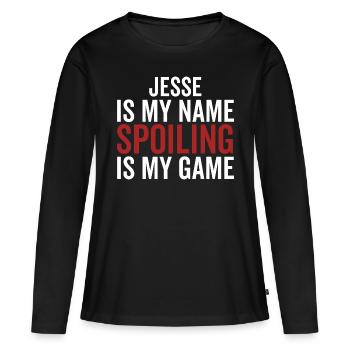 Jesse ist mein Name Spoiling ist mein Spiel - Frauen Premium Bio Langarmshirt - Schwarz - Vorne - Julia (174cm)