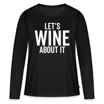 Let’s Wine à ce sujet - T-shirt manches longues Premium bio Femme - noir - Devant - Julia (174cm)