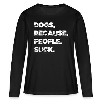 present joke sayings present idea animal - Women's Premium Organic Long Sleeve Shirt - black - Front - Julia (174cm)