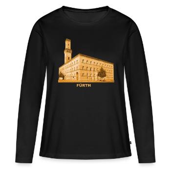 Mairie de Fürth Moyenne Franconie Bavière - T-shirt manches longues Premium bio Femme - noir - Devant - Julia (174cm)