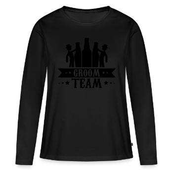 Groom Groom Team - Women's Premium Organic Long Sleeve Shirt - black - Front - Julia (174cm)