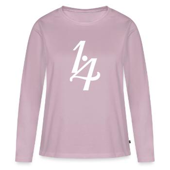 Human Design 1/4 Profil - Frauen Premium Bio Langarmshirt - Altrosa - Vorne - Julia (174cm)
