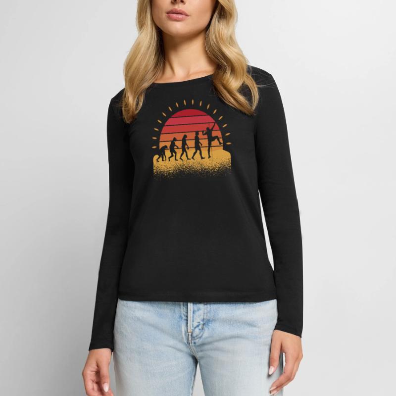 Evolution Alpinisme Bloc Escalade T-shirt manches longues Premium bio Femme