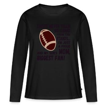 Désolé pour les cris forts, Football Mama - T-shirt manches longues Premium bio Femme - noir - Devant - Julia (174cm)