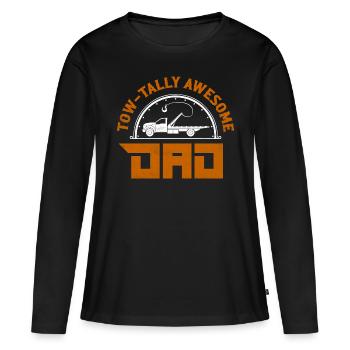 Tow-Tally Awesome Dad Trucking Tow Truck Driver - Frauen Premium Bio Langarmshirt - Schwarz - Vorne - Julia (174cm)