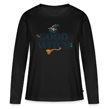 Halloween Happy Witch - Women's Premium Organic Long Sleeve Shirt - black - Front - Julia (174cm)