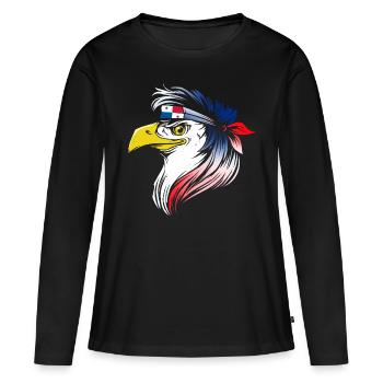 Panama - T-shirt manches longues Premium bio Femme - noir - Devant - Julia (174cm)