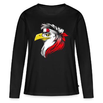 Malte - T-shirt manches longues Premium bio Femme - noir - Devant - Julia (174cm)