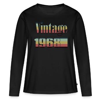 1968 Birthday 1968 Born In 1968 Birthday - Women's Premium Organic Long Sleeve Shirt - black - Front - Julia (174cm)
