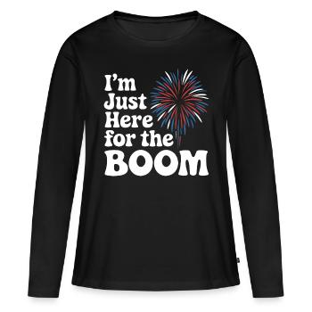 Pyrotechnie Feux d’artifice Pyrotechnie - T-shirt manches longues Premium bio Femme - noir - Devant - Julia (174cm)