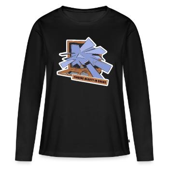 MIRROR FINDING BEAUTY IN CHAOS - Women's Premium Organic Long Sleeve Shirt - black - Front - Julia (174cm)