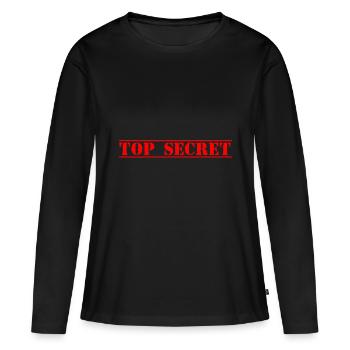 Top secret - T-shirt manches longues Premium bio Femme - noir - Devant - Julia (174cm)