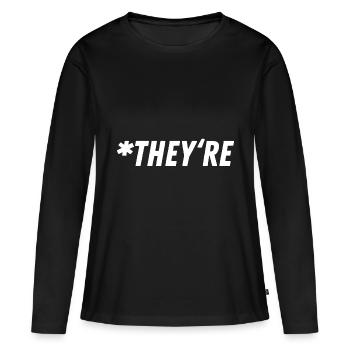 Grammar Grammar Gift Gift Idea - Women's Premium Organic Long Sleeve Shirt - black - Front - Julia (174cm)