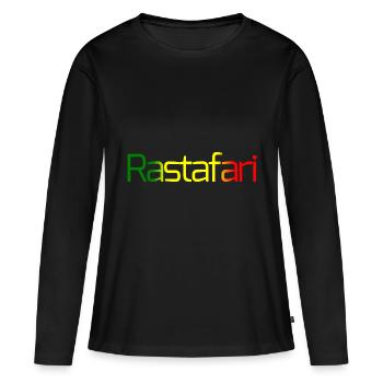 Rastafari - T-shirt manches longues Premium bio Femme - noir - Devant - Julia (174cm)