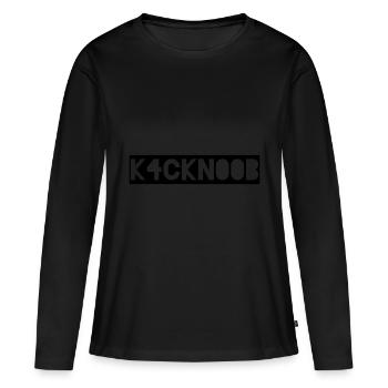 k4ckn00b - kackn00b ... gaming stuff - Frauen Premium Bio Langarmshirt - Schwarz - Vorne - Julia (174cm)