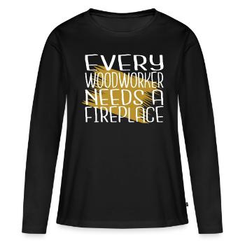 forester cadeau d’anniversaire casque de sécurité - T-shirt manches longues Premium bio Femme - noir - Devant - Julia (174cm)
