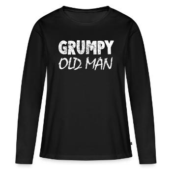 GRUMPY OLD MAN - Women's Premium Organic Long Sleeve Shirt - black - Front - Julia (174cm)