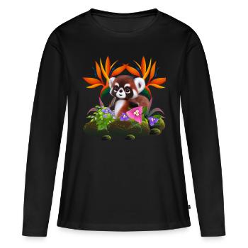 Süßes Fell-Baby - Frauen Premium Bio Langarmshirt - Schwarz - Vorne - Julia (174cm)