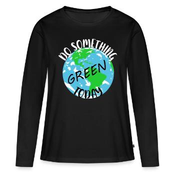 Naturschutz Klima Naturschützer Meer - Frauen Premium Bio Langarmshirt - Schwarz - Vorne - Julia (174cm)