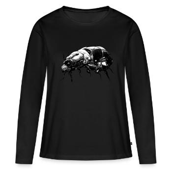 Cyber Beetle 2101 - T-shirt manches longues Premium bio Femme - noir - Devant - Julia (174cm)