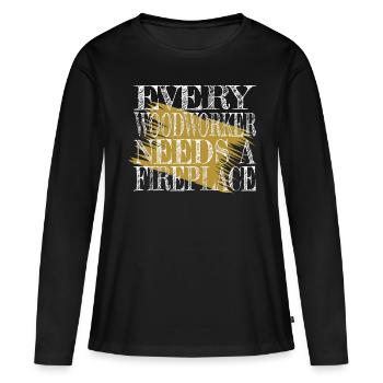 Casque de sécurité John Carpenter T-shirts - T-shirt manches longues Premium bio Femme - noir - Devant - Julia (174cm)