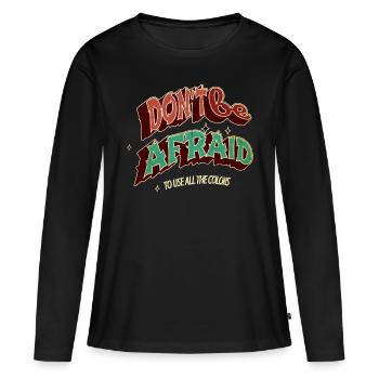 colourful women gay activist tshirts 30 years - Frauen Premium Bio Langarmshirt - Schwarz - Vorne - Julia (174cm)
