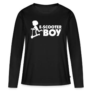 E-Scooter Roller Scooter - T-shirt manches longues Premium bio Femme - noir - Devant - Julia (174cm)