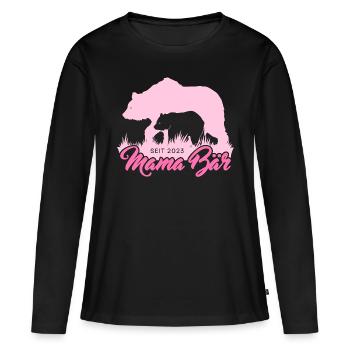 Mama Bear since 2023 Mother's Day Gift Christmas - Women's Premium Organic Long Sleeve Shirt - black - Front - Julia (174cm)