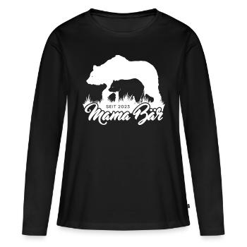 Mama Bear since 2023 Mother's Day Gift Christmas - Women's Premium Organic Long Sleeve Shirt - black - Front - Julia (174cm)