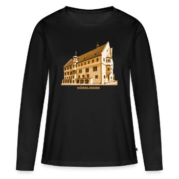 Nördlingen, Hôtel de ville, Danube, Souabe, Bavière - T-shirt manches longues Premium bio Femme - noir - Devant - Julia (174cm)