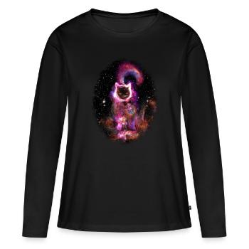 Le trou noir connu sous le nom de votre chat - T-shirt manches longues Premium bio Femme - noir - Devant - Julia (174cm)