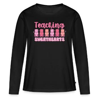 Teaching Sweethearts - Women's Premium Organic Long Sleeve Shirt - black - Front - Julia (174cm)