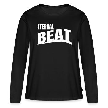 rythme naturel idée présente rythme de la vie - T-shirt manches longues Premium bio Femme - noir - Devant - Julia (174cm)