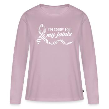 I'm Sorry For My Joints Ehlers Danlos Syndrome Eds - Frauen Premium Bio Langarmshirt - Altrosa - Vorne - Julia (174cm)