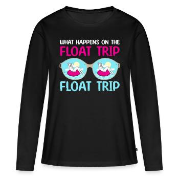 ce qui se passe sur le flotteur Design - T-shirt manches longues Premium bio Femme - noir - Devant - Julia (174cm)