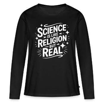 Atheismus Atheist Anti-Religion Agnostiker - Frauen Premium Bio Langarmshirt - Schwarz - Vorne - Julia (174cm)