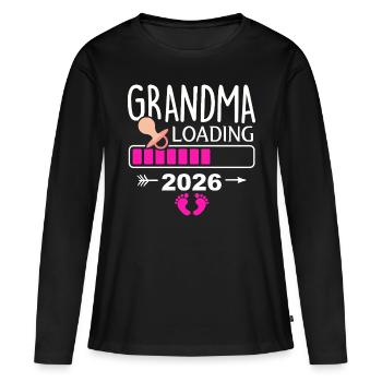 Großmutter Wird 2026 Erwartet - Frauen Premium Bio Langarmshirt - Schwarz - Vorne - Julia (174cm)