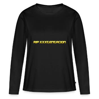 RIP XXXTentacion - T-shirt manches longues Premium bio Femme - noir - Devant - Julia (174cm)